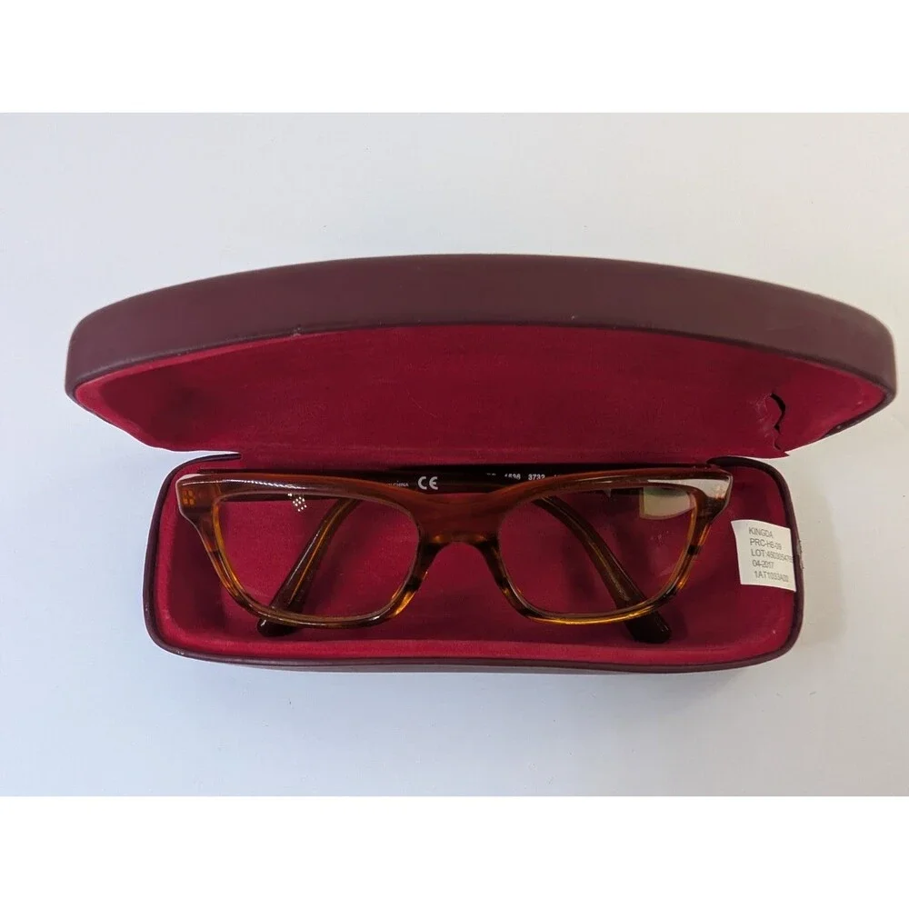 Ray-Ban Junior RY1536 3732 Kids Eyeglasses Frames Only Amber Brown Cat-Eye 46mm
